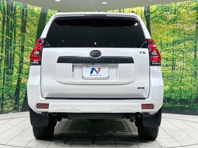 ランドクルーザープラド TX Lパッケージ マットブラックエディション 7人乗り サンルーフ 純正9型ナビ 全周囲カメラ 衝突軽減 レーダークルーズ 禁煙車 本革黒シート パワーシート シートヒーター クリアランスソナー レーンアシスト スマートキー デジミラ BSM(16枚目)