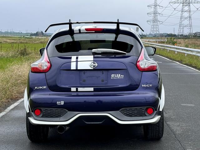 ジューク 16GT パーソナライゼーション 車検2027年10月ユザー買取車ワンオーナー純正ナビテレビ社外マフラーHIDヘッドライトETCプッシュスタートスマートキー色ブルーガソリン車5人乗り(9枚目)