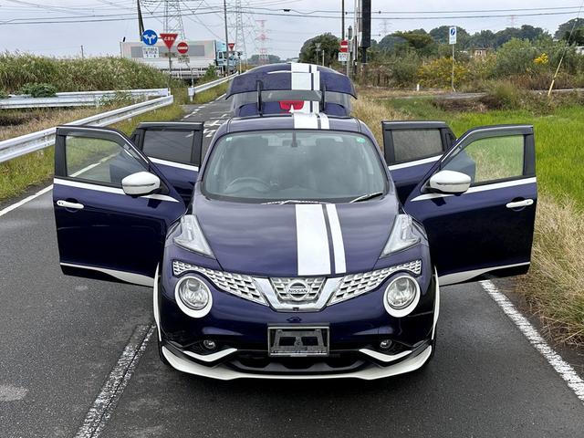 ジューク 16GT パーソナライゼーション 車検2027年10月ユザー買取車ワンオーナー純正ナビテレビ社外マフラーHIDヘッドライトETCプッシュスタートスマートキー色ブルーガソリン車5人乗り(14枚目)