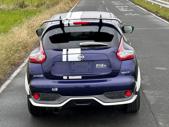 ジューク 16GT パーソナライゼーション 車検2027年10月ユザー買取車ワンオーナー純正ナビテレビ社外マフラーHIDヘッドライトETCプッシュスタートスマートキー色ブルーガソリン車5人乗り(24枚目)
