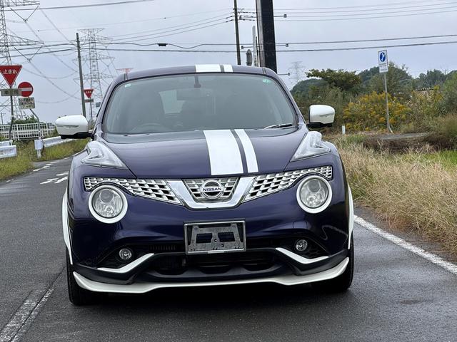 ジューク 16GT パーソナライゼーション 車検2027年10月ユザー買取車ワンオーナー純正ナビテレビ社外マフラーHIDヘッドライトETCプッシュスタートスマートキー色ブルーガソリン車5人乗り(30枚目)