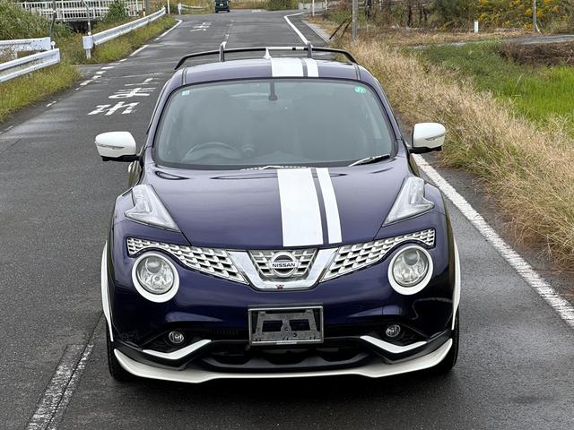 ジューク 16GT パーソナライゼーション 車検2027年10月ユザー買取車ワンオーナー純正ナビテレビ社外マフラーHIDヘッドライトETCプッシュスタートスマートキー色ブルーガソリン車5人乗り(31枚目)