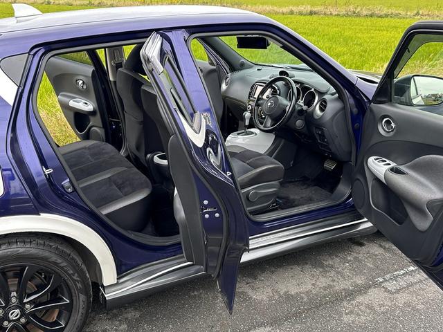 ジューク 16GT パーソナライゼーション 車検2027年10月ユザー買取車ワンオーナー純正ナビテレビ社外マフラーHIDヘッドライトETCプッシュスタートスマートキー色ブルーガソリン車5人乗り(42枚目)