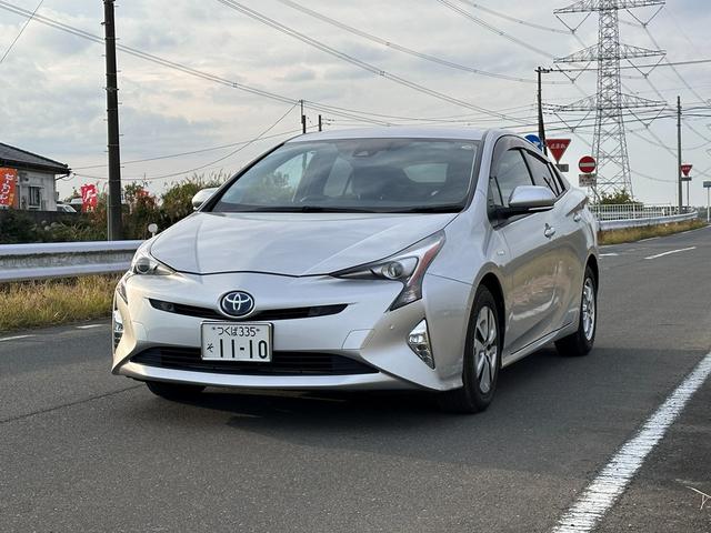 プリウス Ａ　平成２８年９月登録走行２５８２３ｋｍ型式ＤＡＡ－ＺＶＷ５１純正９インチナビフルセグテレビバックモニタークリアランストヨタセーフティセンス車検２０２７年９月色シルバーガソリン車（ＨＶ）５人乗り（17枚目）