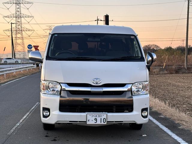 ハイエースワゴン スーパーロング　ハイエースワゴン年式：平成２６年２月登録走行２４９３３６ｋｍ車検Ｒ９年２月色白ハンドル右１０人乗り長い車検フリップダウンモニター純正ナビテレビあり車内綺麗です禁煙車ペット歴なし（4枚目）