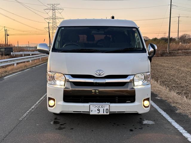 ハイエースワゴン スーパーロング　ハイエースワゴン年式：平成２６年２月登録走行２４９３３６ｋｍ車検Ｒ９年２月色白ハンドル右１０人乗り長い車検フリップダウンモニター純正ナビテレビあり車内綺麗です禁煙車ペット歴なし（39枚目）