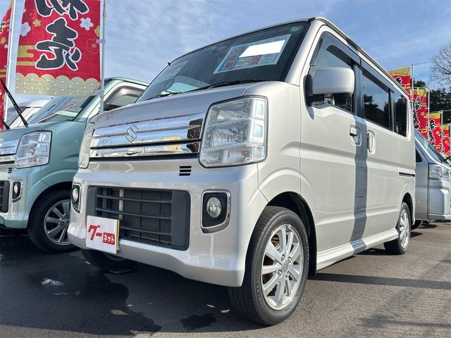 エブリイワゴン PZターボ 両側スライド・片側電動 ナビ TV 衝突被害軽減システム オートライト HID スマートキー 電動格納ミラー ベンチシート AT 盗難防止システム ABS ESC CD USB アルミホイール(12枚目)