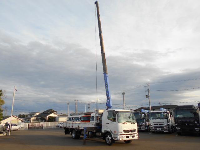 ファイター  クレーン付き平ボディ 上物タダノ製 5段ブーム ラジコン(無線) フックイン 2.93t吊り 角足&差し違いアウトリガー 荷台寸557x213x39 荷台床縞鉄板張り 内フック5対 アオリ開閉サポート(21枚目)