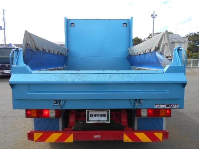 ファイター  ダンプ 上物新明和製 電動コボレーン付 荷台寸法339x206x30 総輪アルミホイール メッキ&ステンレスパーツ ベッド付 走行5.3万km 6速ミッション(7枚目)