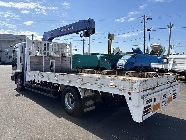 フォワード クレーン付ハイジャッキ 上物タダノ製 3段ブーム フックイン 2.9t吊り ロングジャッキ 荷台寸法491x224x19 荷台床板張り 積載1.95t 歩み掛け有 ロープ穴 走行5.2万km(4枚目)