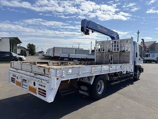 フォワード クレーン付ハイジャッキ 上物タダノ製 3段ブーム フックイン 2.9t吊り ロングジャッキ 荷台寸法491x224x19 荷台床板張り 積載1.95t 歩み掛け有 ロープ穴 走行5.2万km(5枚目)