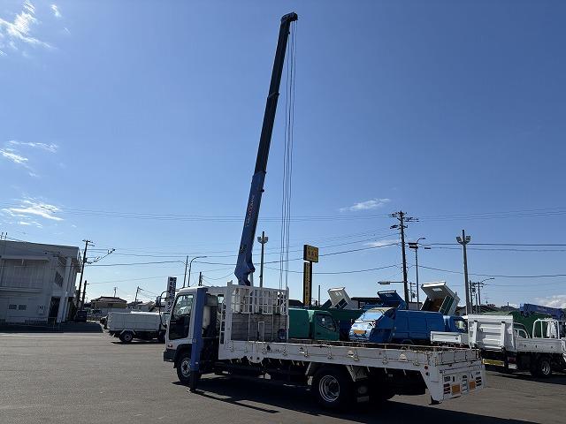 フォワード クレーン付ハイジャッキ 上物タダノ製 3段ブーム フックイン 2.9t吊り ロングジャッキ 荷台寸法491x224x19 荷台床板張り 積載1.95t 歩み掛け有 ロープ穴 走行5.2万km(35枚目)