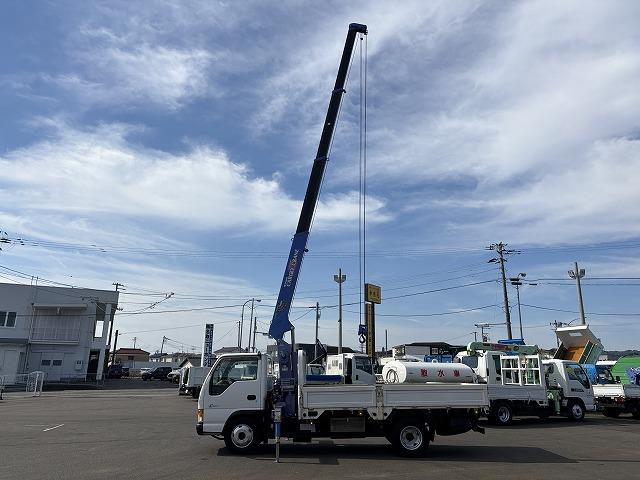 エルフトラック クレーン付平ボディ 上物タダノ製 4段ブーム ラジコン(無線) 2.6t吊り フックイン 荷台寸法371×180×38 標準ロングボディ 荷台床鉄板/板張り 積載2t アオリ5方開(49枚目)