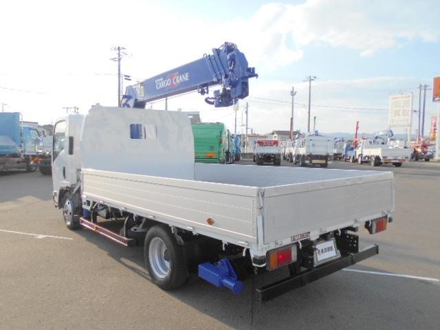 エルフトラック クレーン付き平ボディ 上物タダノ製 5段ブーム ラジコン(無線) フックイン 2.6t吊り リアジャッキ付 ワイドロングボディ 荷台寸法365x207x38 荷台床縞鉄板張り アルミブロック(5枚目)