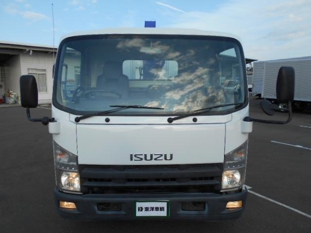 エルフトラック クレーン付き平ボディ 上物タダノ製 5段ブーム ラジコン(無線) フックイン 2.6t吊り リアジャッキ付 ワイドロングボディ 荷台寸法365x207x38 荷台床縞鉄板張り アルミブロック(6枚目)