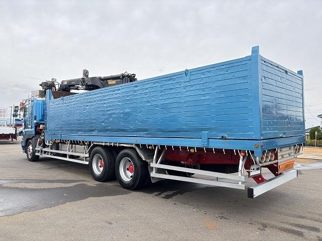 プロフィア ヒアブクレーン付スクラップ運搬車 上物ヒアブ製(166E3-CLX) 360度回転グラップル付 荷台寸820x239x133 鉄深箱 容量約26立米 積載10.3t 410馬力 2デフ 走行63万km(4枚目)