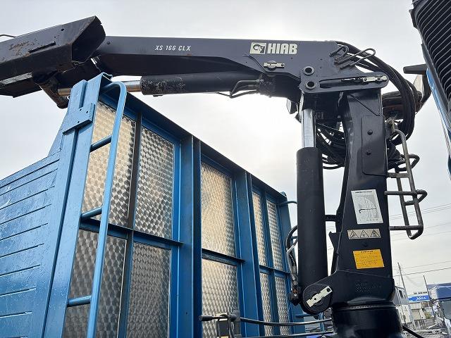 プロフィア ヒアブクレーン付スクラップ運搬車 上物ヒアブ製(166E3-CLX) 360度回転グラップル付 荷台寸820x239x133 鉄深箱 容量約26立米 積載10.3t 410馬力 2デフ 走行63万km(37枚目)