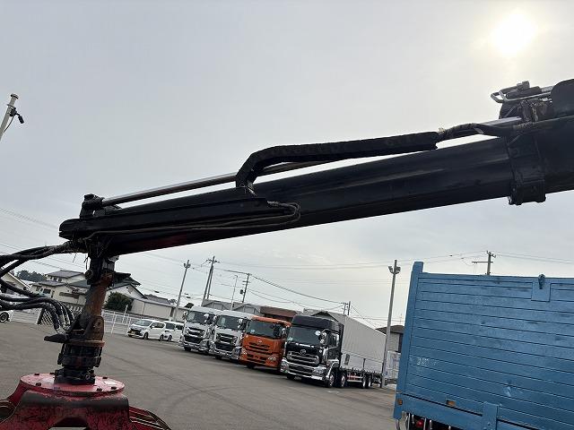 プロフィア ヒアブクレーン付スクラップ運搬車 上物ヒアブ製(166E3-CLX) 360度回転グラップル付 荷台寸820x239x133 鉄深箱 容量約26立米 積載10.3t 410馬力 2デフ 走行63万km(38枚目)