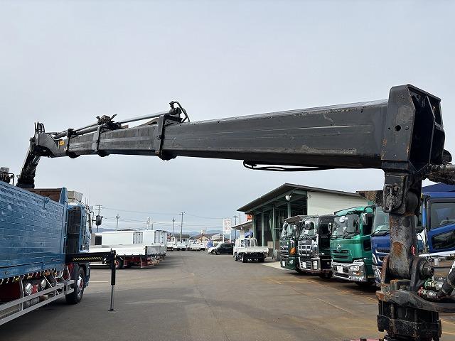 プロフィア ヒアブクレーン付スクラップ運搬車 上物ヒアブ製(166E3-CLX) 360度回転グラップル付 荷台寸820x239x133 鉄深箱 容量約26立米 積載10.3t 410馬力 2デフ 走行63万km(42枚目)