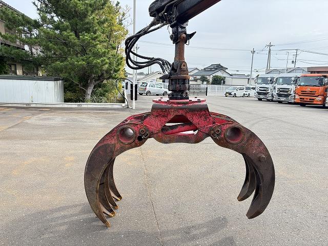 プロフィア ヒアブクレーン付スクラップ運搬車 上物ヒアブ製(166E3-CLX) 360度回転グラップル付 荷台寸820x239x133 鉄深箱 容量約26立米 積載10.3t 410馬力 2デフ 走行63万km(43枚目)