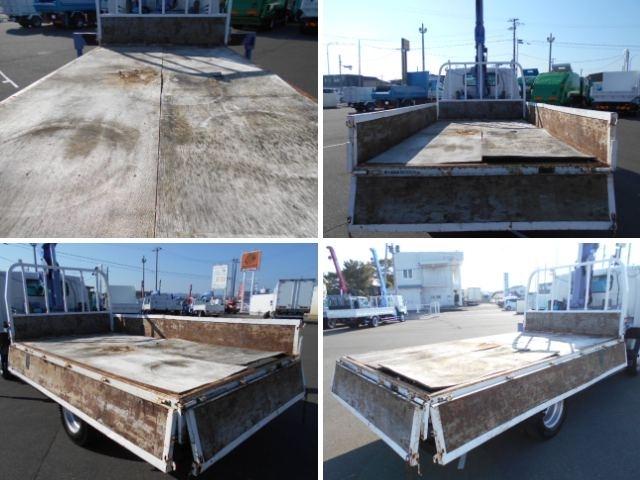 エルフトラック クレーン付き平ボディ 上物タダノ製 4段ブーム ラジコン(無線) フックイン 2.6t吊り ワイドロングボディ 荷台寸法362x193x38 荷台床木張り アオリ開閉サポート 走行6.6万km(9枚目)