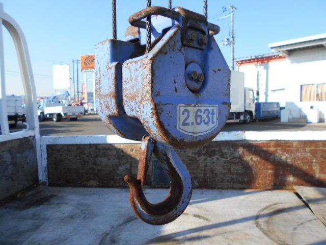 エルフトラック クレーン付き平ボディ 上物タダノ製 4段ブーム ラジコン(無線) フックイン 2.6t吊り ワイドロングボディ 荷台寸法362x193x38 荷台床木張り アオリ開閉サポート 走行6.6万km(33枚目)