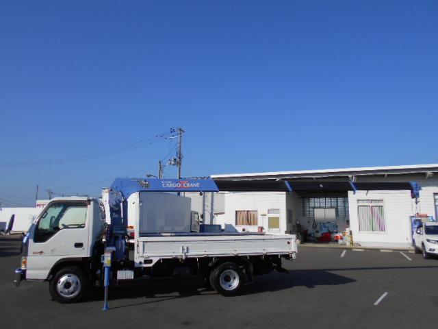 エルフトラック クレーン付き平ボディ 上物タダノ製 4段ブーム ラジコン(無線) フックイン 2.6t吊り ワイドロングボディ 荷台寸法362x193x38 荷台床木張り アオリ開閉サポート 走行6.6万km(36枚目)