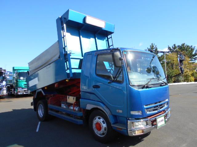 ファイター ダンプ 上物新明和製 増トン車 積載:7.2t 荷台寸法:340×215×64 電動コボレーン付 ベッド付 走行:21.1万km 6速ミッション(9枚目)