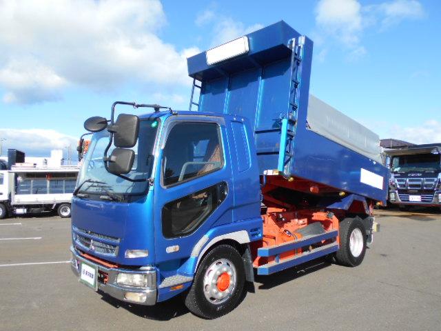 ファイター ダンプ 上物新明和製 増トン車 積載:7.2t 荷台寸法:340×215×64 電動コボレーン付 ベッド付 走行:21.1万km 6速ミッション(10枚目)