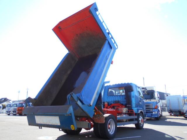 ファイター ダンプ 上物新明和製 増トン車 積載:7.2t 荷台寸法:340×215×64 電動コボレーン付 ベッド付 走行:21.1万km 6速ミッション(33枚目)