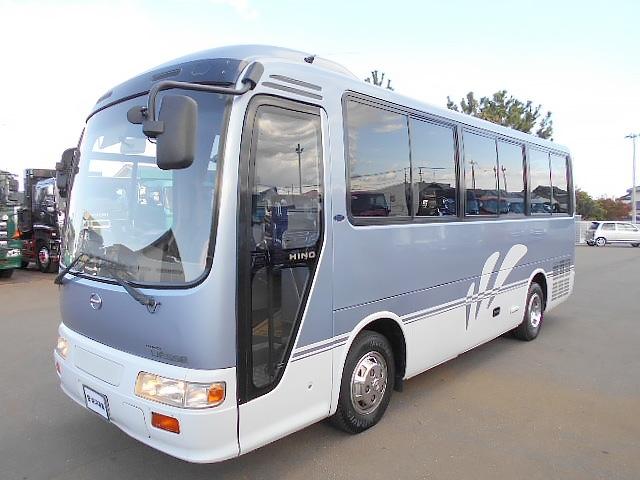 リエッセ マイクロバス 29人乗り スーパーツーリング モケットシート リクライニング機能 自動スライドドア ニーリング機能 ボトルクーラー有 総輪エアサス バックモニター ATシフト リアエンジン(3枚目)