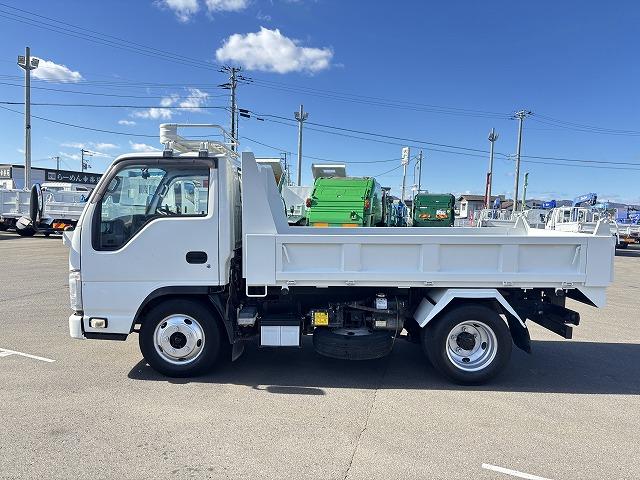 エルフトラック ローダーダンプ 上物花見台製 積載3t 荷台寸法306×160×36 荷台床鉄板張り アオリ3方開 シートキャリア付 150馬力 6速ミッション 走行8.6万km(13枚目)