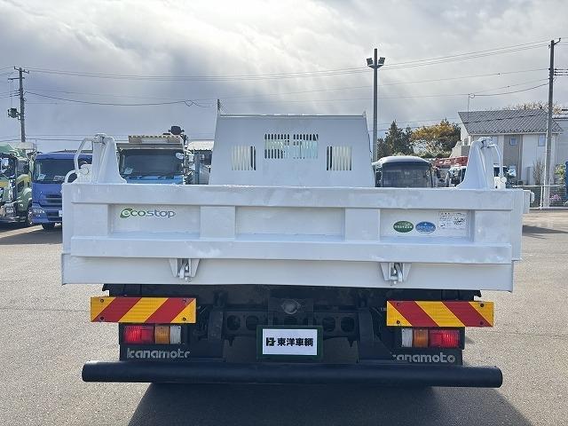 フォワード 　３転ダンプ　上物極東開発製　積載３．４５ｔ　荷台寸法３４１×２０６×３１　右側電動サイドゲート付　コボレーン付　走行７．４万ｋｍ　６速ミッション（9枚目）