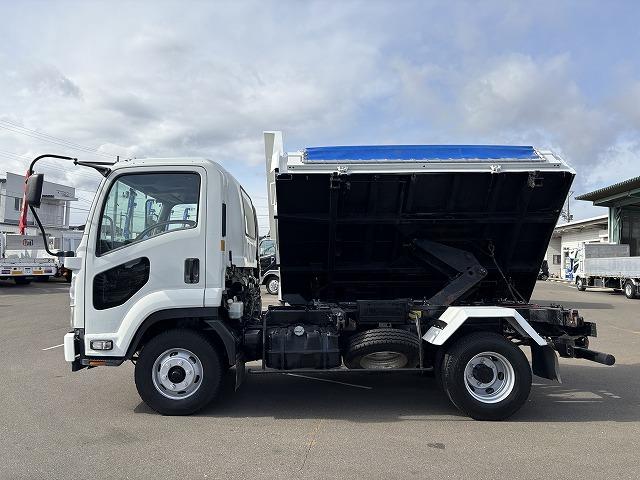 フォワード 　３転ダンプ　上物極東開発製　積載３．４５ｔ　荷台寸法３４１×２０６×３１　右側電動サイドゲート付　コボレーン付　走行７．４万ｋｍ　６速ミッション（29枚目）