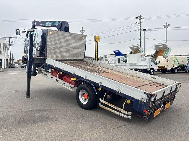 ヒノレンジャー 　クレーン付ハイジャッキ　上物前田製　３段ブーム　２．９ｔ吊り　フックイン　ロングジャッキ　荷台寸法４５９×２１０×１９　荷台床板張り　積載２．５ｔ　フルタイム４ＷＤ♪　生エンジン（51枚目）