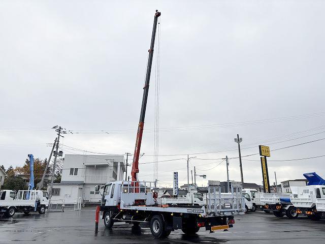 ヒノレンジャー 　クレーン付セルフローダー　上物古河ユニック　４段ブーム　ラジコン（無線）　フックイン　２．９ｔ吊　角足＆差し違いアウトリガー　積載１．６５ｔ　荷台寸法５６４×２１０×９　荷台床鉄板張り　スライドボディ（14枚目）