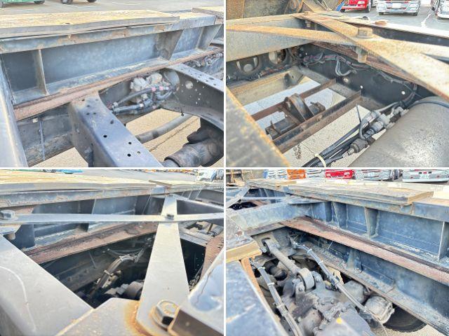 クオン 　ロング深ダンプ　上物ＫＭウイング製　積載１１．３ｔ　容量３２立米　荷台寸法８５０×２３１×１６２　荷台ハルドックス（耐摩耗鋼板）　２デフ　後方片開扉　バックモニター　走行８４．１万ｋｍ　ＡＴシフト（77枚目）