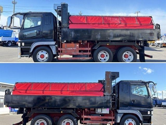 スーパーグレート 　大型ダンプ　上物極東開発製　積載９．４ｔ　電動コボレーン付　荷台寸法５３０ｘ２３０　２デフ　３８０馬力　エンジン６Ｍ７０♪　燃焼不要♪　７速ミッション　走行６４．３万ｋｍ（9枚目）