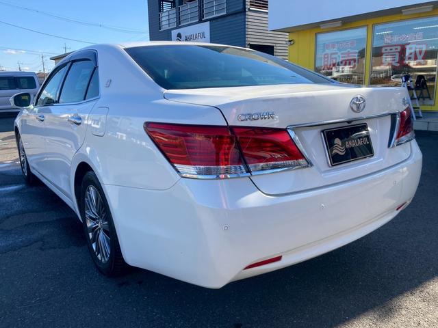 クラウン ロイヤルサルーン メーカーナビ アドバンストパッケージ オプション純正17AW パノラミックビューモニター HIDヘッドランプ オプションチェスナットファブリックシート パワーシート プッシュスタート 禁煙車 ドラレコ(8枚目)