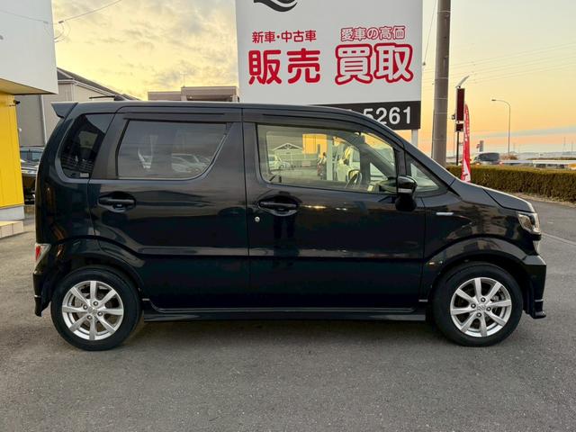 ワゴンR ハイブリッドFZ ナビ バックモニター TV LEDヘッドランプ 純正14AW シートヒーター オートエアコン オートライト プッシュスタート シートリフター 革巻きステアリング チルトステアリング 禁煙車 DVD再生(6枚目)