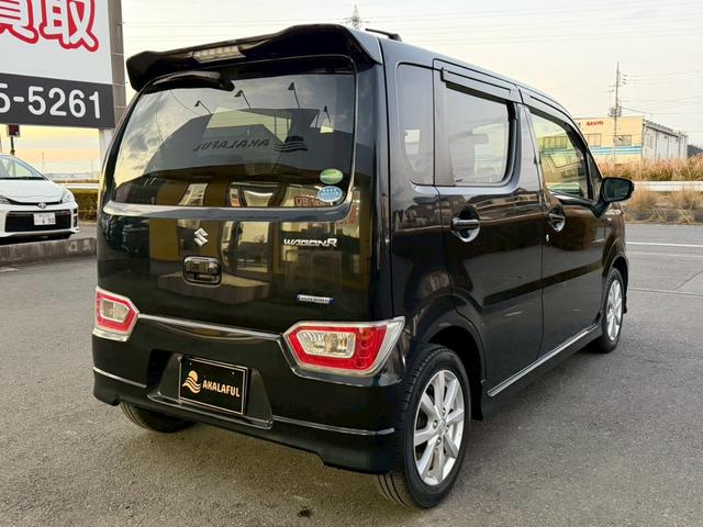 ワゴンR ハイブリッドFZ ナビ バックモニター TV LEDヘッドランプ 純正14AW シートヒーター オートエアコン オートライト プッシュスタート シートリフター 革巻きステアリング チルトステアリング 禁煙車 DVD再生(7枚目)