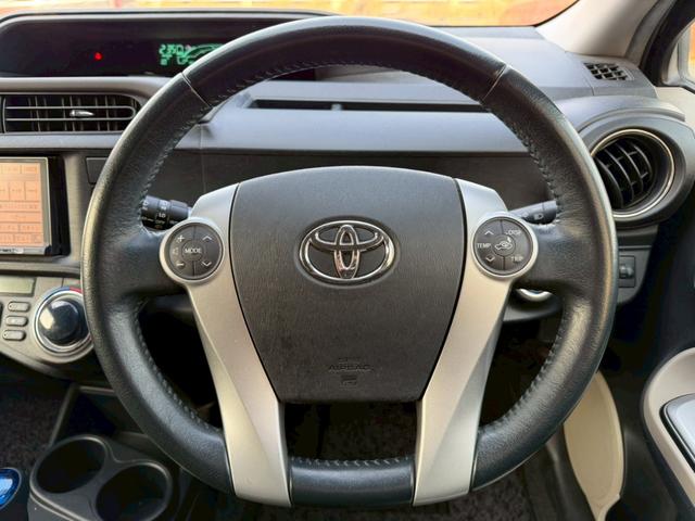 アクア Ｇ　モデリスタエアロ　ナビ　バックモニター　地デジＴＶ　スマートエントリーパッケージ　シートヒーター　ナノイー　ステアリングスイッチ　オートエアコン　ＩＳＯＦＩＸ　禁煙車　車検整備実施　デジタルメーター（17枚目）