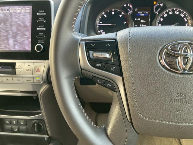 ランドクルーザープラド ＴＸ　Ｌパッケージ　モデリスタエアロ　純正９インチディスプレイナビ　サンルーフ　ベージュレザーシート　全方位モニター　ブラックルーフレール　ＴＲＤマフラー　ＲＡＹＳ１８ＡＷ　セーフティセンス　ＬＥＤヘッドランプ　禁煙車（25枚目）