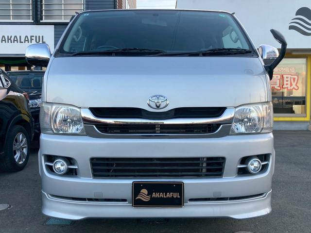 ハイエースバン ロングスーパーＧＬ　フロントリップ　ナビ　ＴＶ　バックモニター　ＡＣ１００Ｖ電源　寒冷地仕様　オートライト　ランプ付きスライドドアステップ　ＳＲＳエアバック　リアクーラー　リアヒーター　イモビライザー　パワーウィンドウ（4枚目）