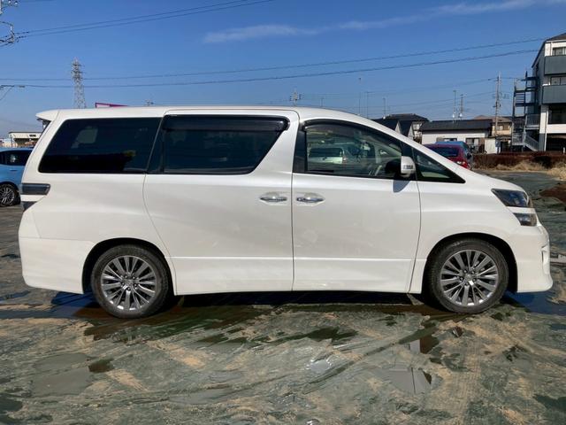 ヴェルファイア 2.4Z ゴールデンアイズ ナビ 両側パワースライドドア バックモニター TV 純正18AW クルーズコントロール クリアランスソナー HIDヘッドランプ 後席キャプテンシート 車検R9.12月 革巻きウッドコンビハンドル 禁煙(5枚目)