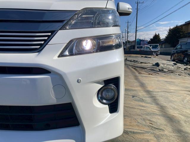 ヴェルファイア 2.4Z ゴールデンアイズ ナビ 両側パワースライドドア バックモニター TV 純正18AW クルーズコントロール クリアランスソナー HIDヘッドランプ 後席キャプテンシート 車検R9.12月 革巻きウッドコンビハンドル 禁煙(58枚目)