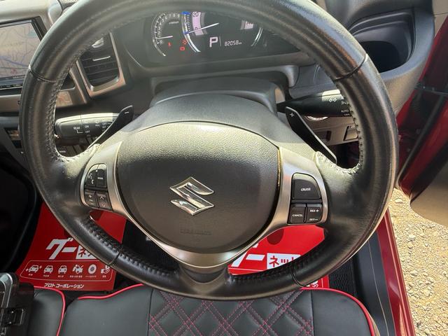 スペーシアカスタムＺ ターボ　２年車検付き盗難防止システム衝突安全ボディー頸部衝突緩和ヘットレスＨＩＤオートヘッドライトベンチシートフルフラットシートヒーターＢＬＵＥＴＯＯＴＨ接続付きナビ電動格納ミラーバックカメラ付きスマートキー（35枚目）