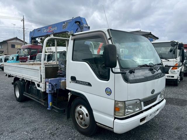 コンドル 標準ロング平ボディ４段クレーンラジコン付２．９ｔ積載３ｔ　（いすゞエルフ）☆最大積載量：３０００ｋｇ☆上物メーカー：タダノ製　年式：２００３年１２月製　２．９３ｔ吊り　ラジコン付き（送信機・受信機有り）☆ＮＯｘ・ＰＭ適合車！！　☆煤焼きなし☆生エンジン☆鉄床（5枚目）