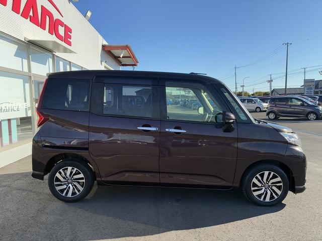 ルーミー Ｇ－Ｔ　衝突軽減ブレーキ　コーナーセンサー　両側スライドドア　ＬＥＤ　クルーズコントロール　ステアリングスイッチ　横滑り防止装置　オートライト　純正アルミ１４インチ　電動格納ミラー　フォグランプ　スマートキー（7枚目）