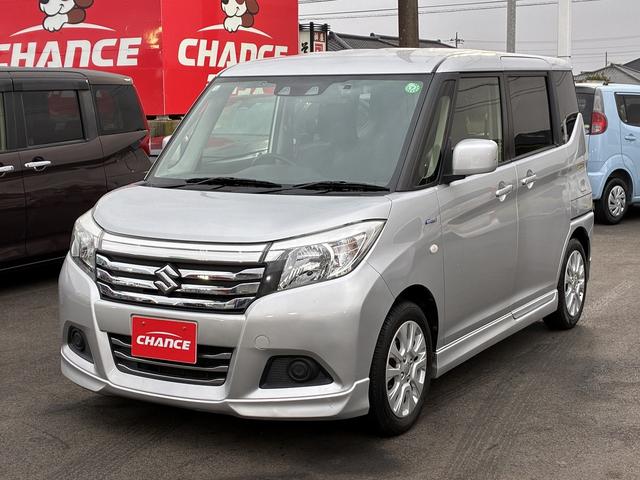 ソリオ ハイブリッドＭＸ　レンタアップ　ＳＤナビ　衝突軽減ブレーキ　バックカメラ　ＥＴＣ　ＢＴ　コーナーセンサー　クルーズコントロール　レーンアシスト　横滑り防止装置　片側電動スライドドア　パーキングアシスト　純正アルミ１５（4枚目）